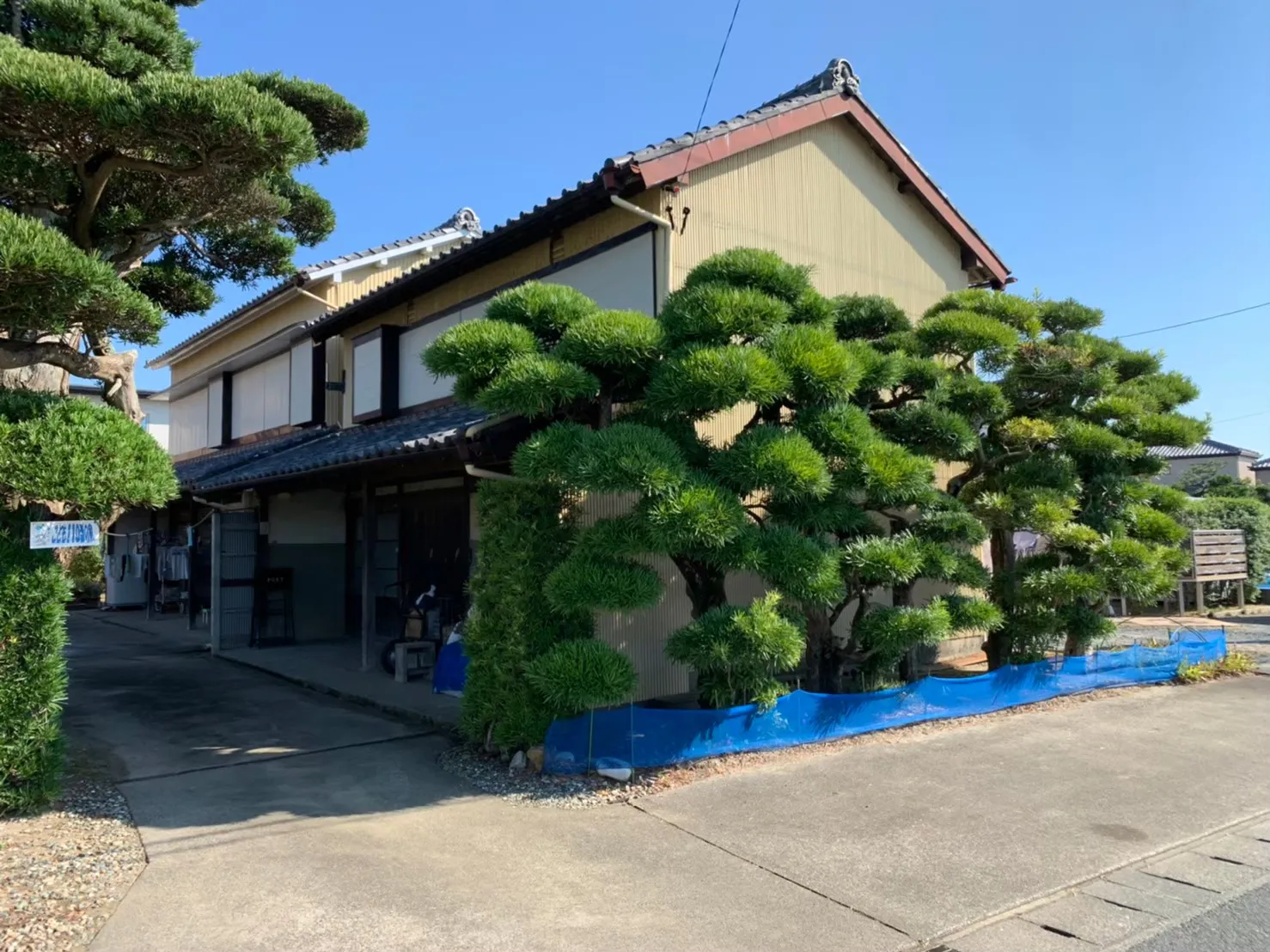 浜松市南区 木造瓦葺2階建て離れ切離し解体工事